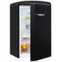 Frigorifero retrò a libera installazione Exquisit RKS120-VH-160C, larghezza 54,5 cm, 122 L, nero opaco.