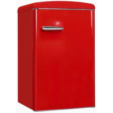 Frigorifero retrò a libera installazione Exquisit RKS120-VH-160C, larghezza 54,5 cm, 122 L, colore rosso.