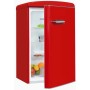 Frigorifero retrò a libera installazione Exquisit RKS120-VH-160C, larghezza 54,5 cm, 122 L, colore rosso.