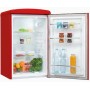 Frigorifero retrò a libera installazione Exquisit RKS120-VH-160C, larghezza 54,5 cm, 122 L, colore rosso.