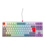 CHERRY K4V2 TKL tastiera Gaming USB QWERTY Nordic Grigio, Grigio chiaro, Rosso (CX-K4V2-RGB-TKL-RETRO-R-NOR)