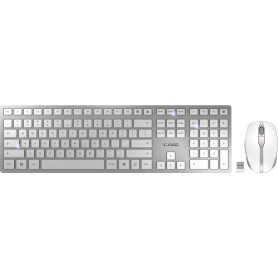 CHERRY DW 9100 SLIM tastiera RF senza fili + Bluetooth Ceco, Slovacco Argento (JD-9100CS-1)
