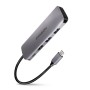 Axagon HMC-5 replicatore di porte e docking station per laptop Cablato USB 3.2 Gen 1 (3.1 Gen 1) Type-C Grigio
