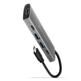 Axagon HMC-5G2 replicatore di porte e docking station per laptop Cablato USB 3.2 Gen 2 (3.1 Gen 2) Type-C Grigio