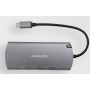 Axagon HMC-6M2 replicatore di porte e docking station per laptop Cablato USB 3.2 Gen 1 (3.1 Gen 1) Type-C Alluminio