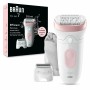 Braun Silk-épil 7 7-030, Epilatore Elettrico Donna Per Una Epilazione Semplice, Bianco/Rosa (225120)
