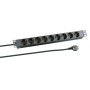 EFB Elektronik EK622DE.1 prolunghe e multiple 2 m 9 presa(e) AC Interno Nero