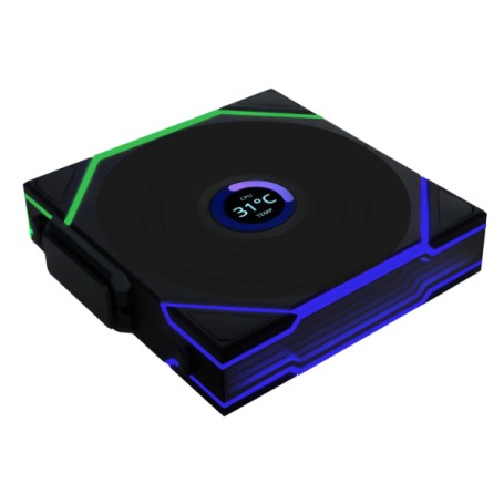 Lian Li Uni Fan TL120 LCD Reverse Blade Wireless Case per computer Ventilatore 12 cm Nero 1 pz (12RTLLCD1W1B)