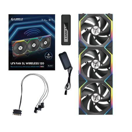 Lian Li UNI FAN SL Wireless 120 Case per computer Ventilatore 12 cm Nero 3 pz (12SL1W3B)