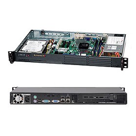 Supermicro CSE-502L-200B sistema barebone per server Rack (1U) Nero