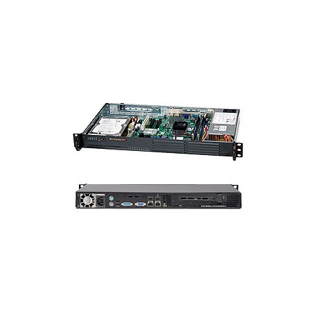 Supermicro CSE-502L-200B sistema barebone per server Rack (1U) Nero