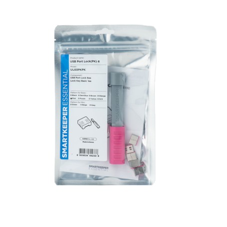 Smartkeeper UL03PKPK clip sicura Bloccaporte + chiave USB tipo A Rosa 1 pz