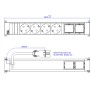Bachmann Steckdosenleiste 4xCEE7/3 2xCM 0, 2m 916.705 (916.705)