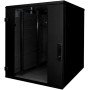 TRITON 19""Schrank B600/T1000 Schwarz bis 800Kg Glastuer - Rack (RMA-15-A61-BAX-N1)