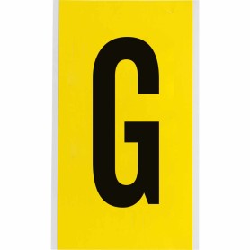 Brady 3470-G etichetta autoadesiva Rettangolo Permanente Nero, Giallo 25 pz (034717)