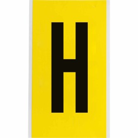 Brady 3470-H etichetta autoadesiva Rettangolo Permanente Nero, Giallo 25 pz (034718)