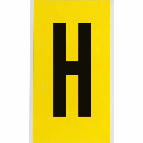 Brady 3470-H etichetta autoadesiva Rettangolo Permanente Nero, Giallo 25 pz (034718)