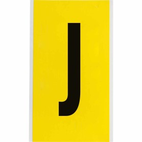Brady 3470-J etichetta autoadesiva Rettangolo Permanente Nero, Giallo 25 pz (034720)