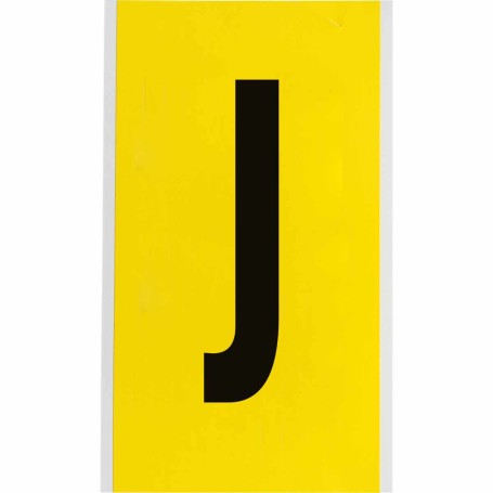 Brady 3470-J etichetta autoadesiva Rettangolo Permanente Nero, Giallo 25 pz (034720)