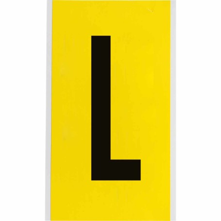 Brady 3470-L etichetta autoadesiva Rettangolo Permanente Nero, Giallo 25 pz (034722)