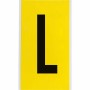 Brady 3470-L etichetta autoadesiva Rettangolo Permanente Nero, Giallo 25 pz (034722)