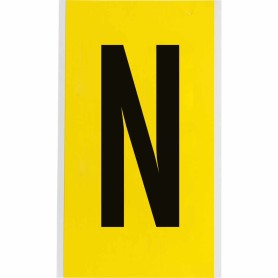 Brady 3470-N etichetta autoadesiva Rettangolo Permanente Nero, Giallo 25 pz (034724)