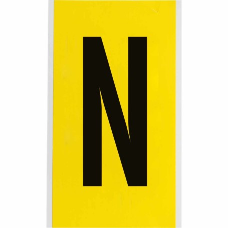 Brady 3470-N etichetta autoadesiva Rettangolo Permanente Nero, Giallo 25 pz (034724)