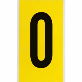 Brady 3470-O etichetta autoadesiva Rettangolo Permanente Nero, Giallo 25 pz (034725)
