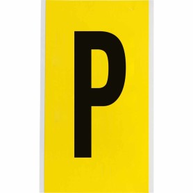 Brady 3470-P etichetta autoadesiva Rettangolo Permanente Nero, Giallo 25 pz (034726)