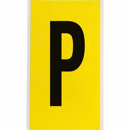 Brady 3470-P etichetta autoadesiva Rettangolo Permanente Nero, Giallo 25 pz (034726)