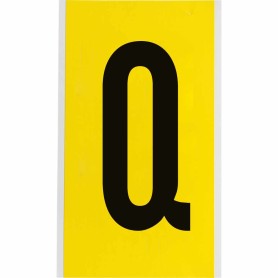 Brady 3470-Q etichetta autoadesiva Rettangolo Permanente Nero, Giallo 25 pz (034727)