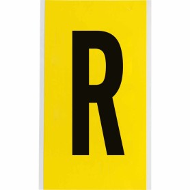 Brady 3470-R etichetta autoadesiva Rettangolo Permanente Nero, Giallo 25 pz (034728)
