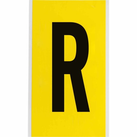Brady 3470-R etichetta autoadesiva Rettangolo Permanente Nero, Giallo 25 pz (034728)