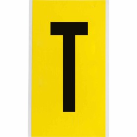 Brady 3470-T etichetta autoadesiva Rettangolo Permanente Nero, Giallo 25 pz (034730)