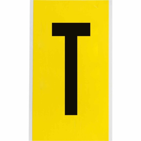 Brady 3470-T etichetta autoadesiva Rettangolo Permanente Nero, Giallo 25 pz (034730)