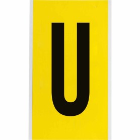 Brady 3470-U etichetta autoadesiva Rettangolo Permanente Nero, Giallo 25 pz (034731)