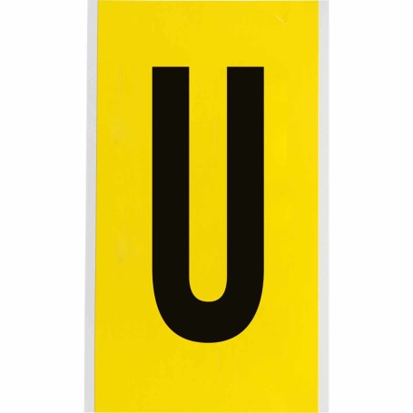 Brady 3470-U etichetta autoadesiva Rettangolo Permanente Nero, Giallo 25 pz (034731)
