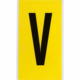 Brady 3470-V etichetta autoadesiva Rettangolo Permanente Nero, Giallo 25 pz (034732)
