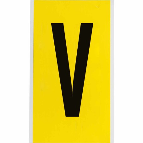 Brady 3470-V etichetta autoadesiva Rettangolo Permanente Nero, Giallo 25 pz (034732)