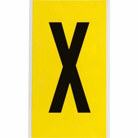 Brady 3470-X etichetta autoadesiva Rettangolo Permanente Nero, Giallo 25 pz (034734)