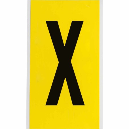 Brady 3470-X etichetta autoadesiva Rettangolo Permanente Nero, Giallo 25 pz (034734)