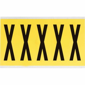 Brady 3460-X etichetta autoadesiva Rettangolo Rimovibile Nero, Giallo 5 pz (034634)