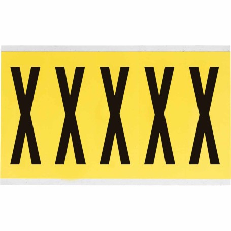Brady 3460-X etichetta autoadesiva Rettangolo Rimovibile Nero, Giallo 5 pz (034634)