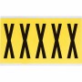 Brady 3460-X etichetta autoadesiva Rettangolo Rimovibile Nero, Giallo 5 pz (034634)