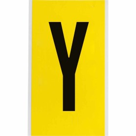 Brady 3470-Y etichetta autoadesiva Rettangolo Permanente Nero, Giallo 25 pz (034735)