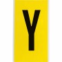 Brady 3470-Y etichetta autoadesiva Rettangolo Permanente Nero, Giallo 25 pz (034735)