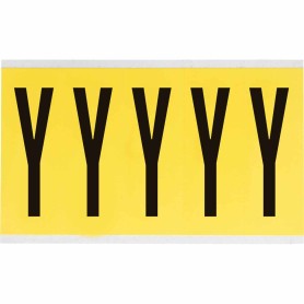 Brady 3460-Y etichetta autoadesiva Rettangolo Rimovibile Nero, Giallo 5 pz (034635)