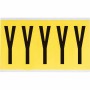 Brady 3460-Y etichetta autoadesiva Rettangolo Rimovibile Nero, Giallo 5 pz (034635)