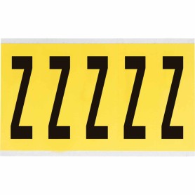 Brady 3460-Z etichetta autoadesiva Rettangolo Rimovibile Nero, Giallo 5 pz (034636)