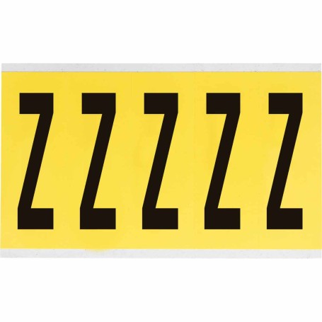 Brady 3460-Z etichetta autoadesiva Rettangolo Rimovibile Nero, Giallo 5 pz (034636)